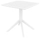 Sky Square Table 27 inch White