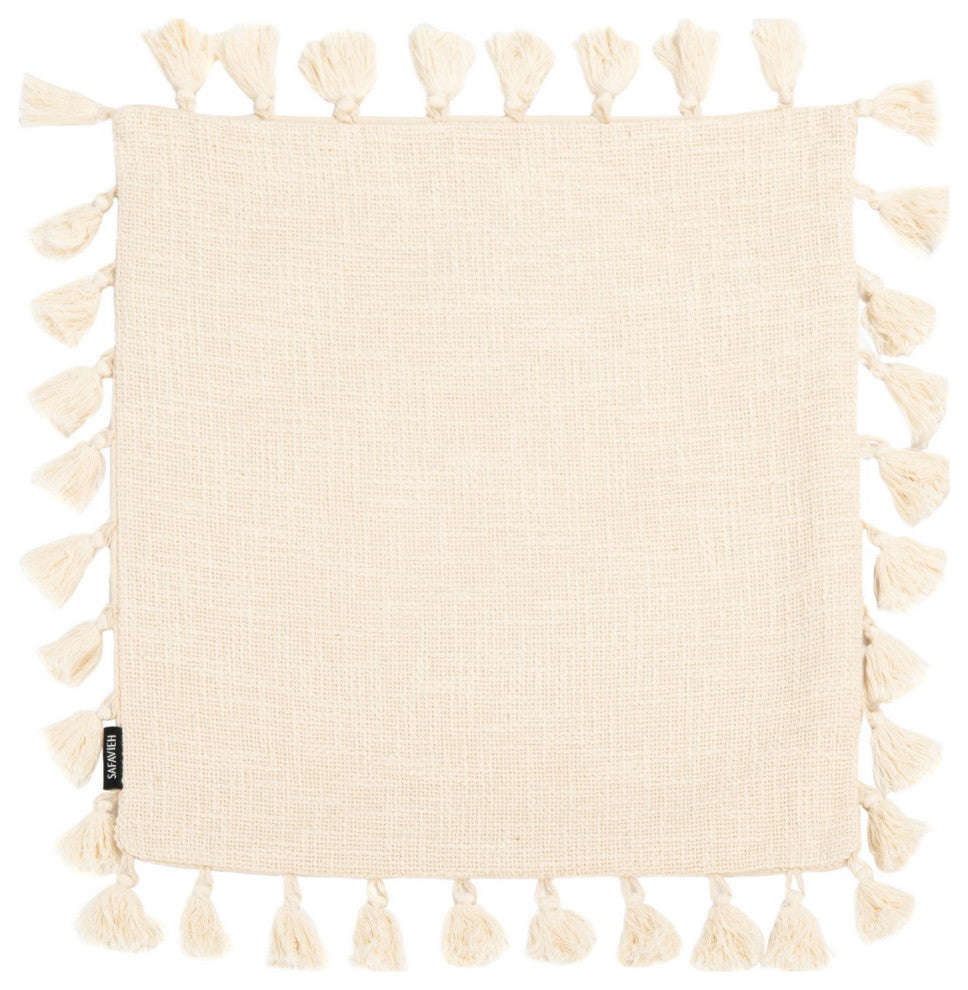 Safavieh Skyla Pillow Beige 18" X 18"