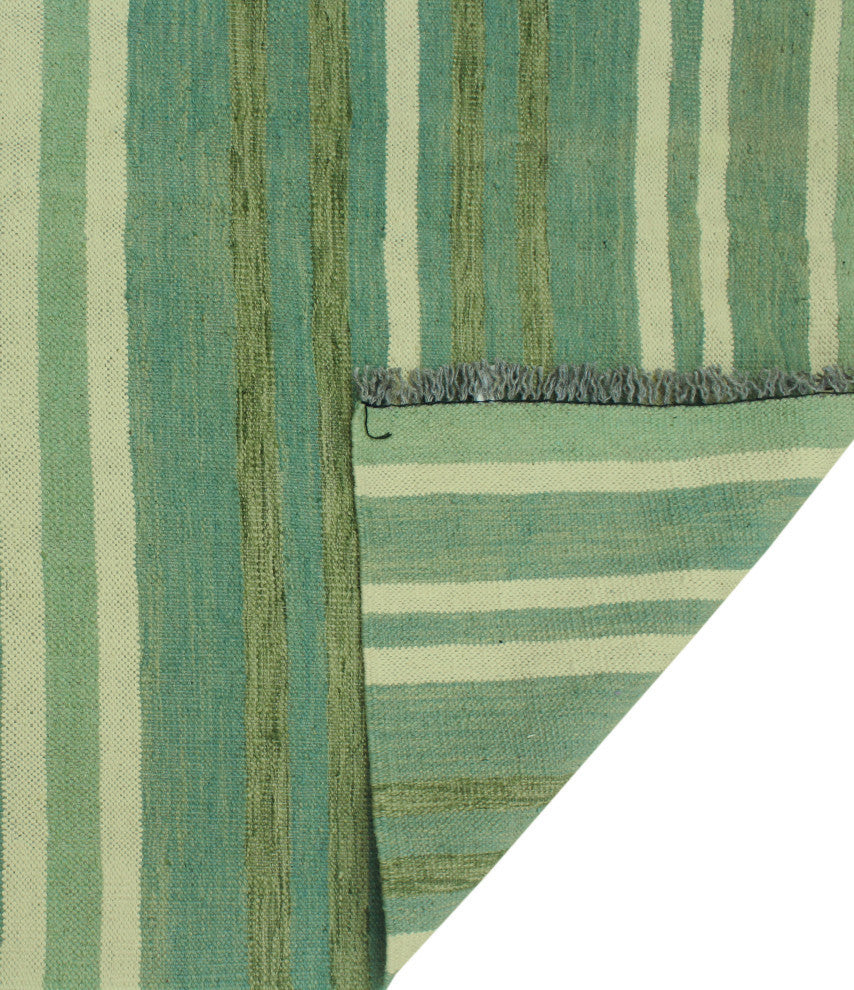 Winchester Kilim Olabisi Green/Ivory Rug, 6'4x9'5