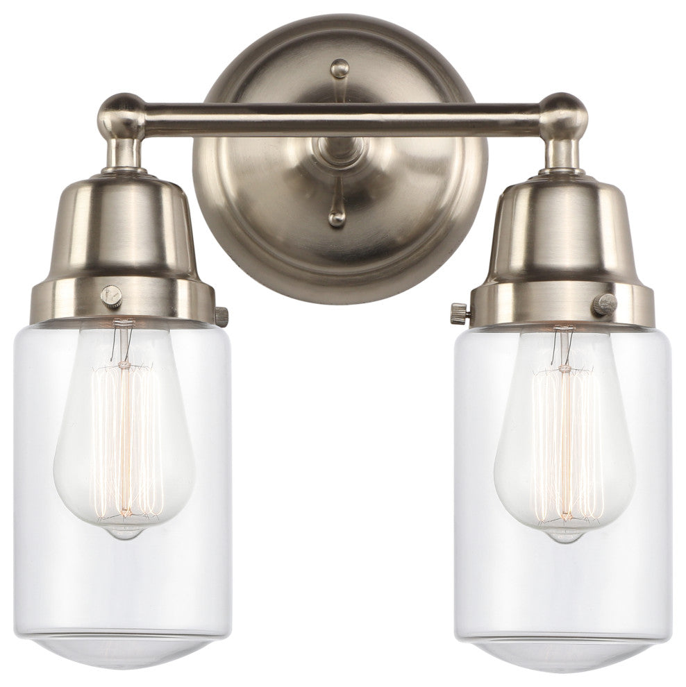 Innovations 623-2W-SN-G312 2-Light Bath Vanity Light, Brushed Satin Nickel