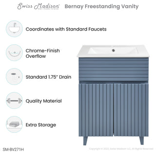 Bernay 24" Bathroom Vanity, Heather