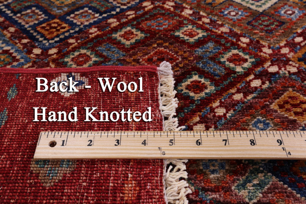 8' 3" X 11' 4" Khorjin Super Kazak Handmade Rug Q10747