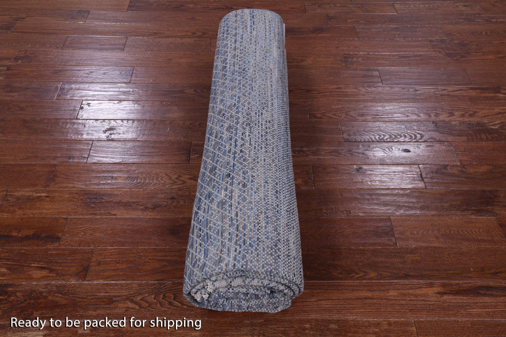 9' 1" X 12' 3" Savannah Grass Handmade Wool Rug - Q13200