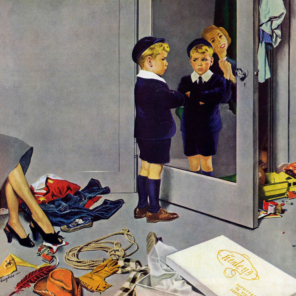 "New Blue Suit" Painting Print on Canvas by George Hughes