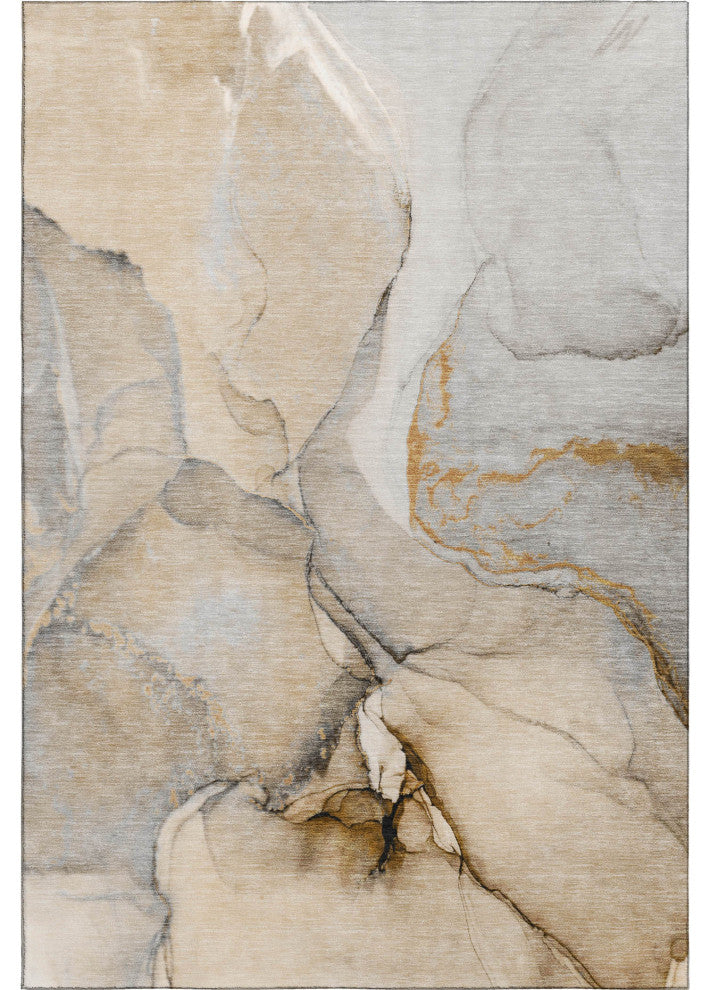 Premium Machine Washable Mayfield AMF506 Beige 9' x 12' Rug