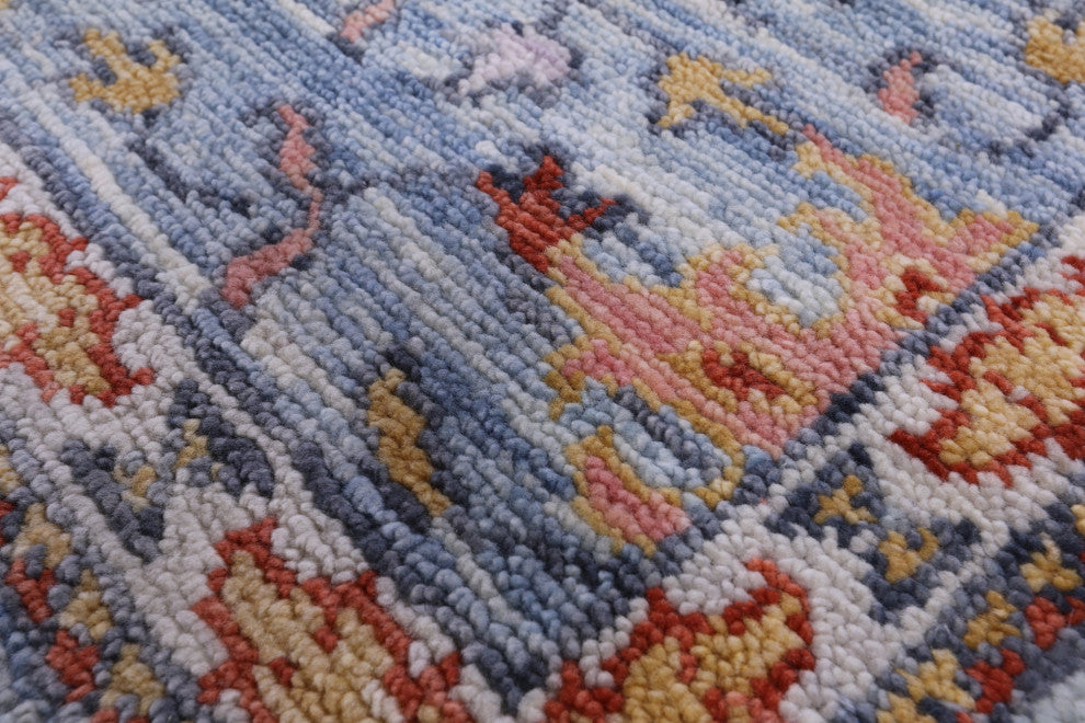Hand Knotted Turkish Oushak Wool Rug 8' 0" X 9' 10" - Q13480