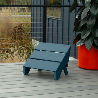 Italica Modern Folding Ottoman, Nantucket Blue