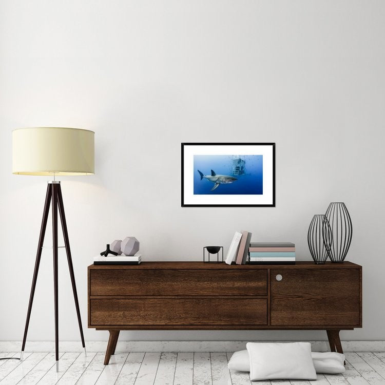 "Animals In Cage" Framed Digital Print by Davide Lopresti, 30"x20"