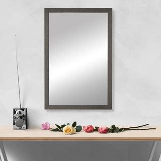 Galveston Framed Wall Mirror, Pewter, 20"x60"