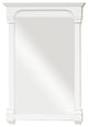 24" Solid Wood Frame Mirror, White