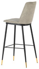 Evora Velvet Counter Stool, Set of 2, Gray
