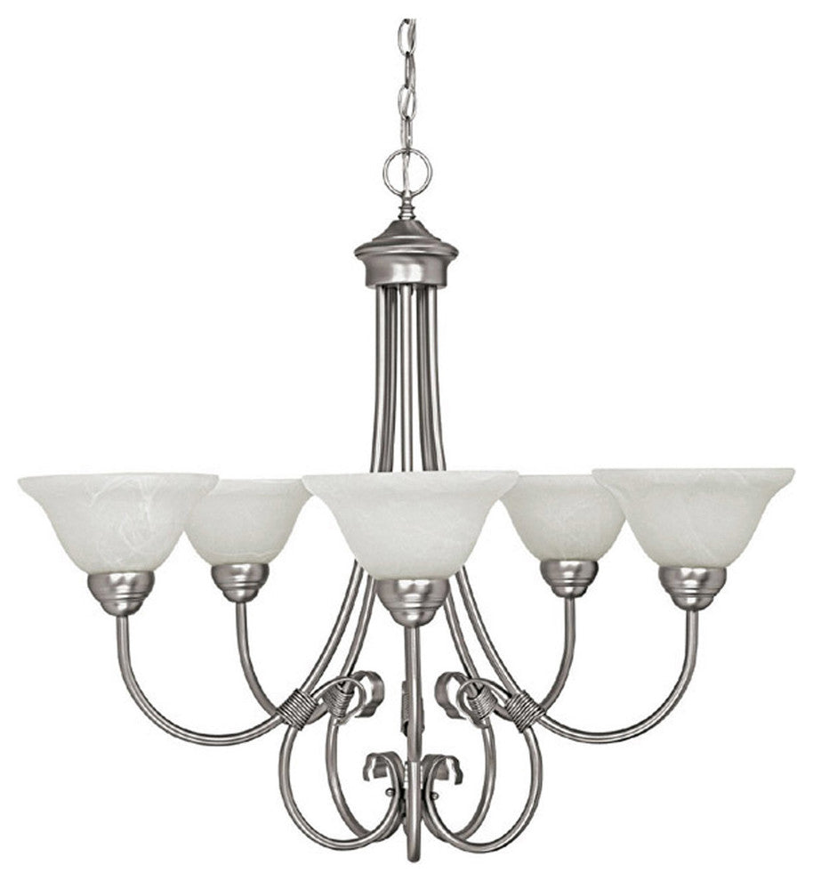 Capital Lighting Hometown, 5-Light Chandelier, Matte Nickel