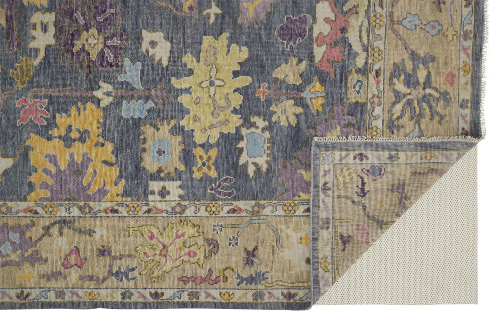 Weave & Wander Larson Traditional Persian, Gold/Blue/Purple, 2'x3'