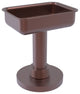 Vanity Top Soap Dish with Groovy Accents, Antique Copper