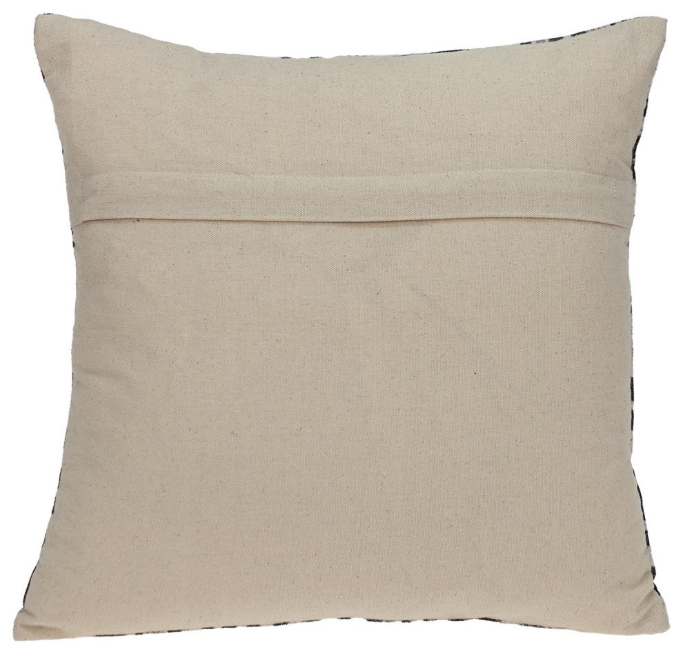 Black and White Abstract Velvet Throw Pillow