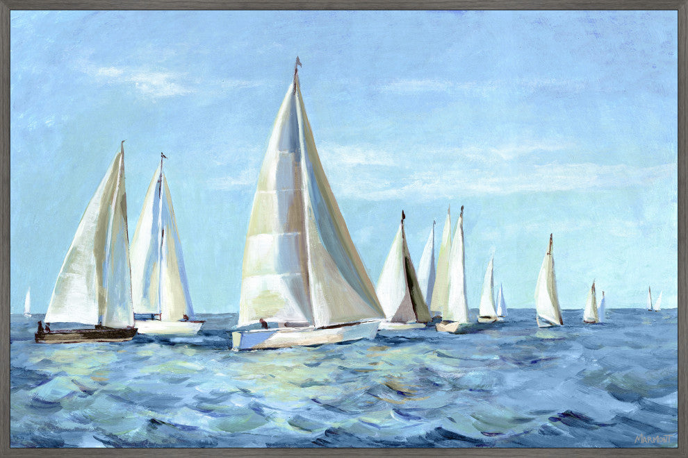 "Dreams Set Sail" Floater Framed Painting Print on Canvas, 60x40