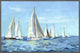"Dreams Set Sail" Floater Framed Painting Print on Canvas, 60x40