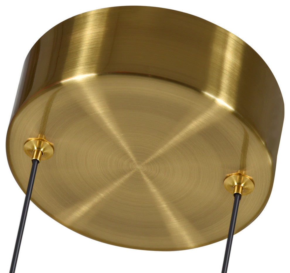 Torino 39" ETL Certified Integrated LED Pendant, Antique Brass