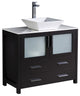 Torino 36" Bathroom Cabinet, Base: Espresso, With Top, Vessel Sink