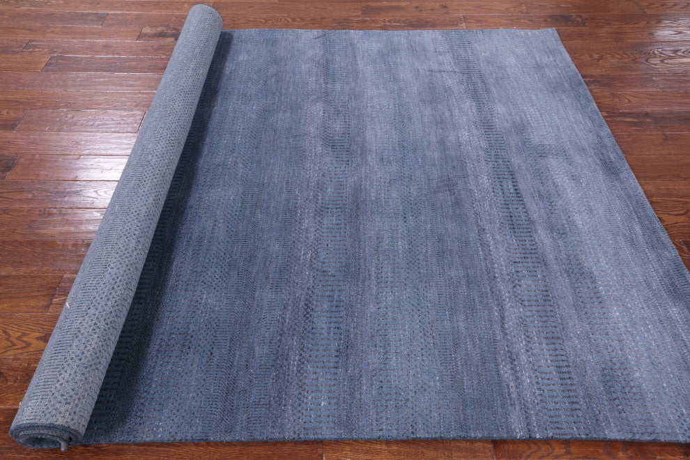 6' 0" X 9' 0" Wool and Silk Savannah Grass Handmade Rug Q11393
