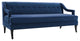 Concur Button Tufted Upholstered Velvet Sofa, Navy
