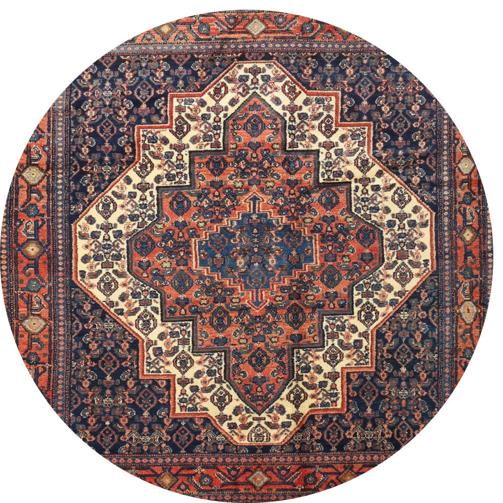 Ahgly Company Indoor Round Traditional Area Rugs, 4' Round