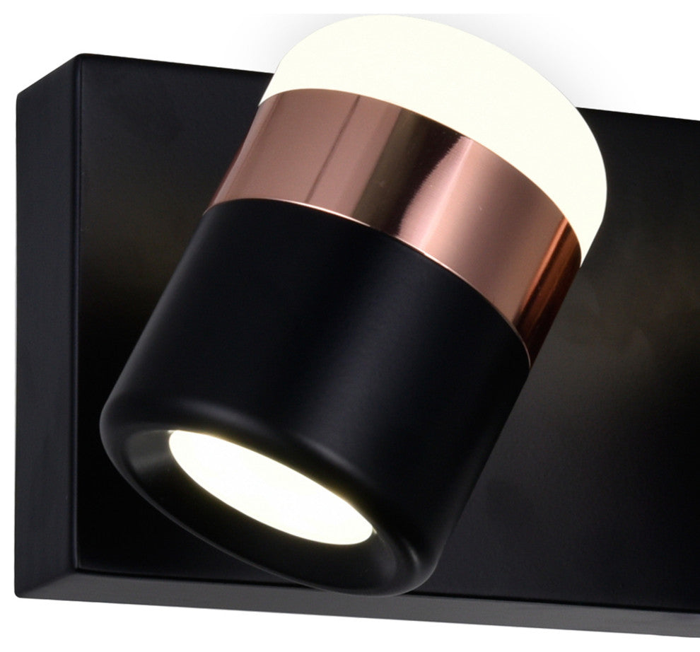 Moxie LED Vanity Light With Black Finish