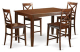 5-Piece Counter Height Pub Set, Small Kitchen Table And 4 Counter Height Chairs
