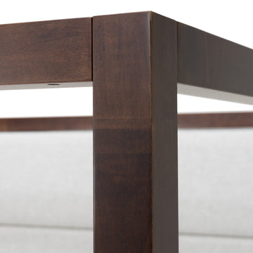 Modrest Manhattan Contemporary Canopy Cherry Bed, Queen