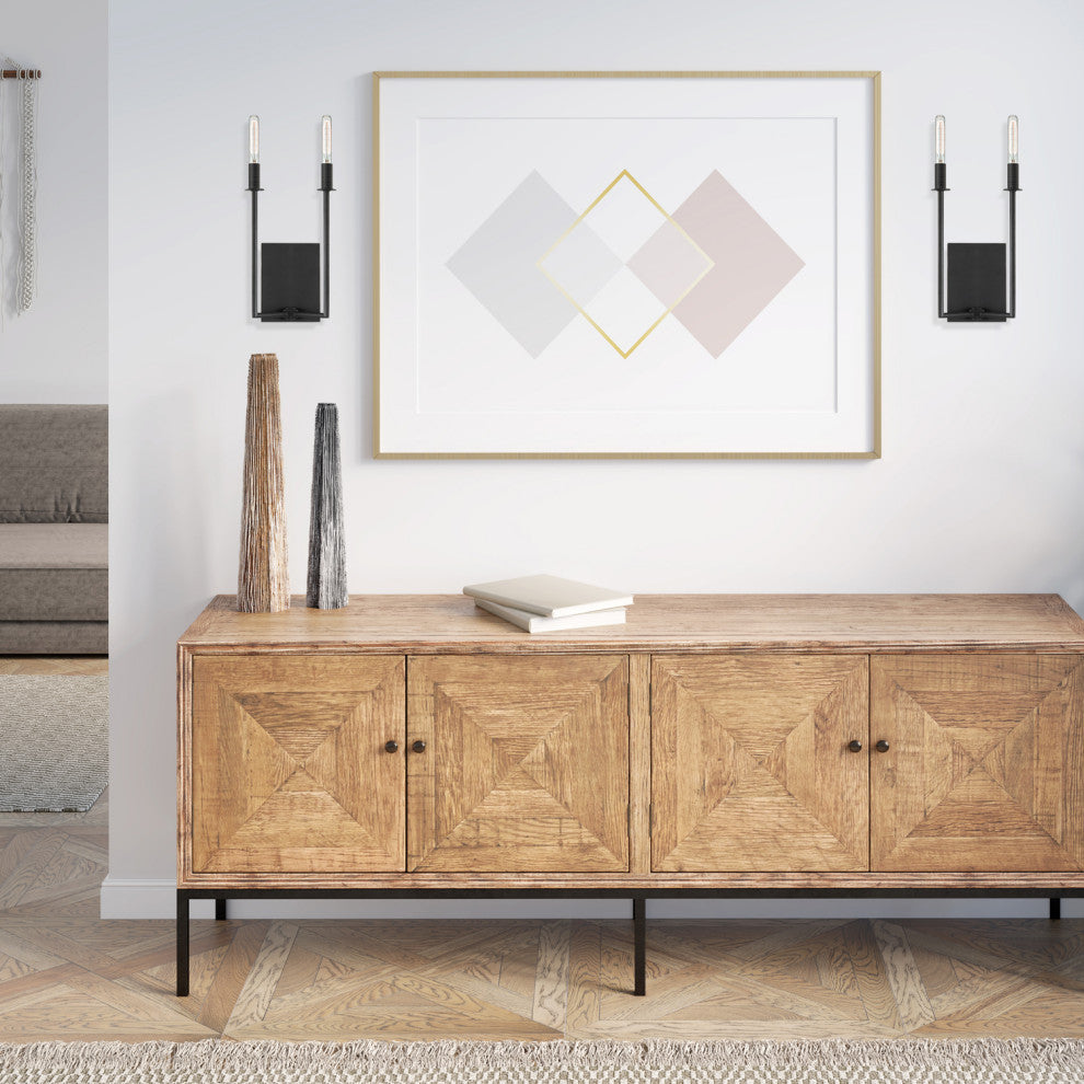 Elight 2 Light Black  Wall Mount