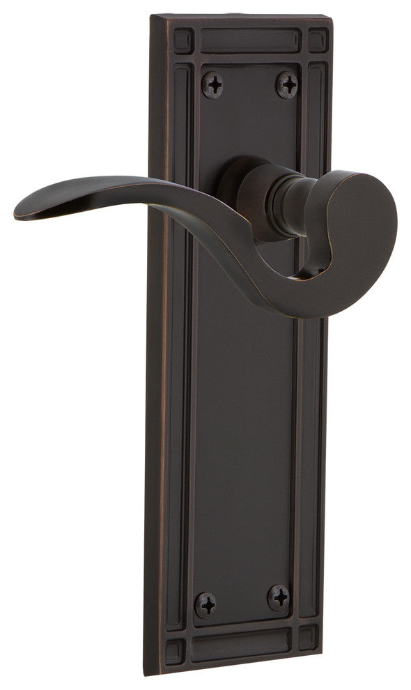 Mission Plate With Manor Lever, Timeless Bronze, Left-Handed
