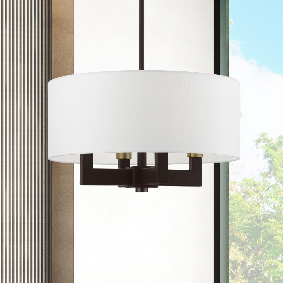 Cresthaven 4 Light Bronze Pendant Chandelier