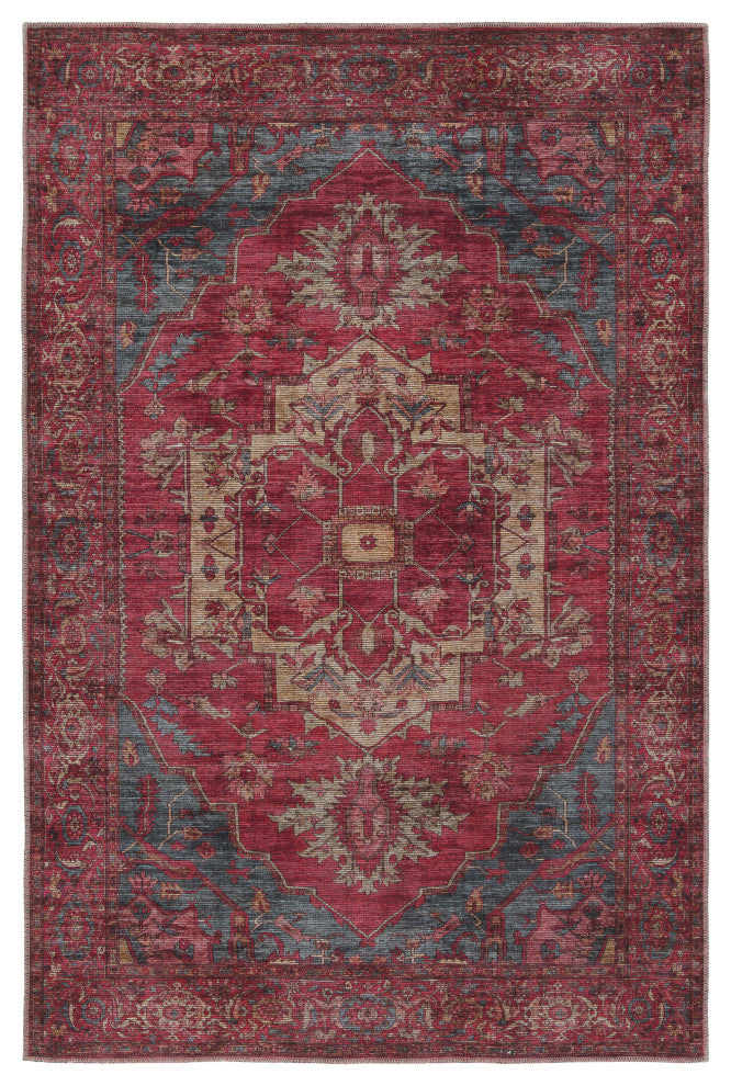 Vibe by Jaipur Living Gloria Medallion Red/ Blue Area Rug 5'3"X8'