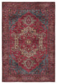 Vibe by Jaipur Living Gloria Medallion Red/ Blue Area Rug 5'3"X8'