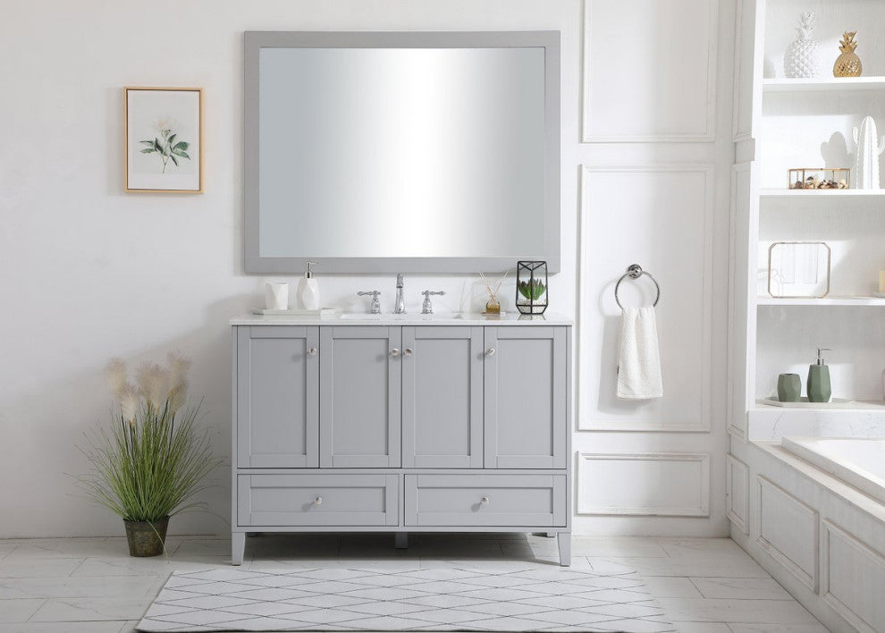 22" Traditional Grey-Light Bathroom Vanity