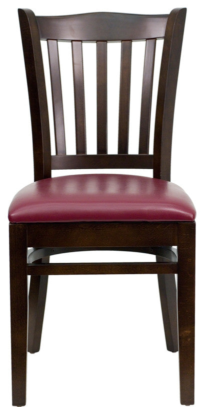 Wood Restaurant Chair, Burgundy