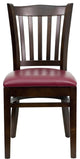 Wood Restaurant Chair, Burgundy