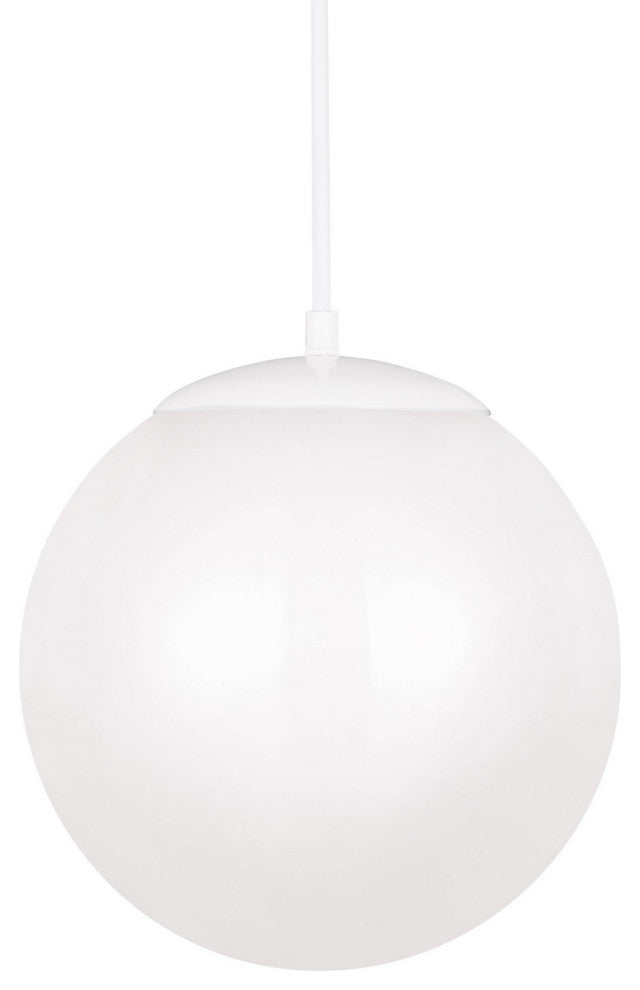 Leo - Hanging Globe LED Pendant, White