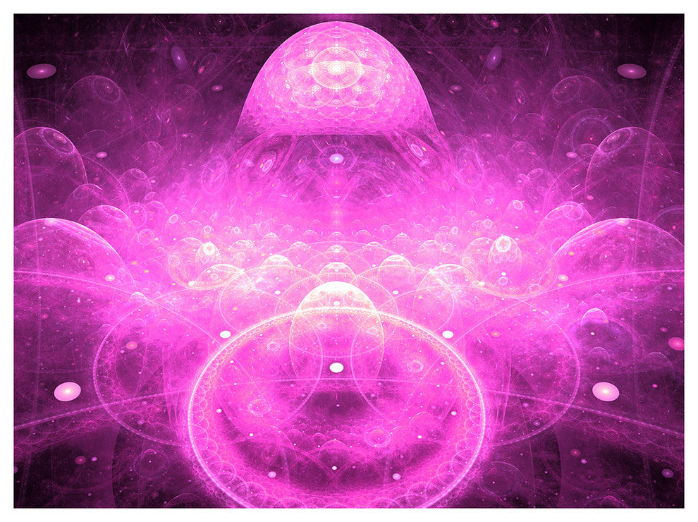 Bright Purple Infinite World, Floral Canvas Art Print, 40"x30"