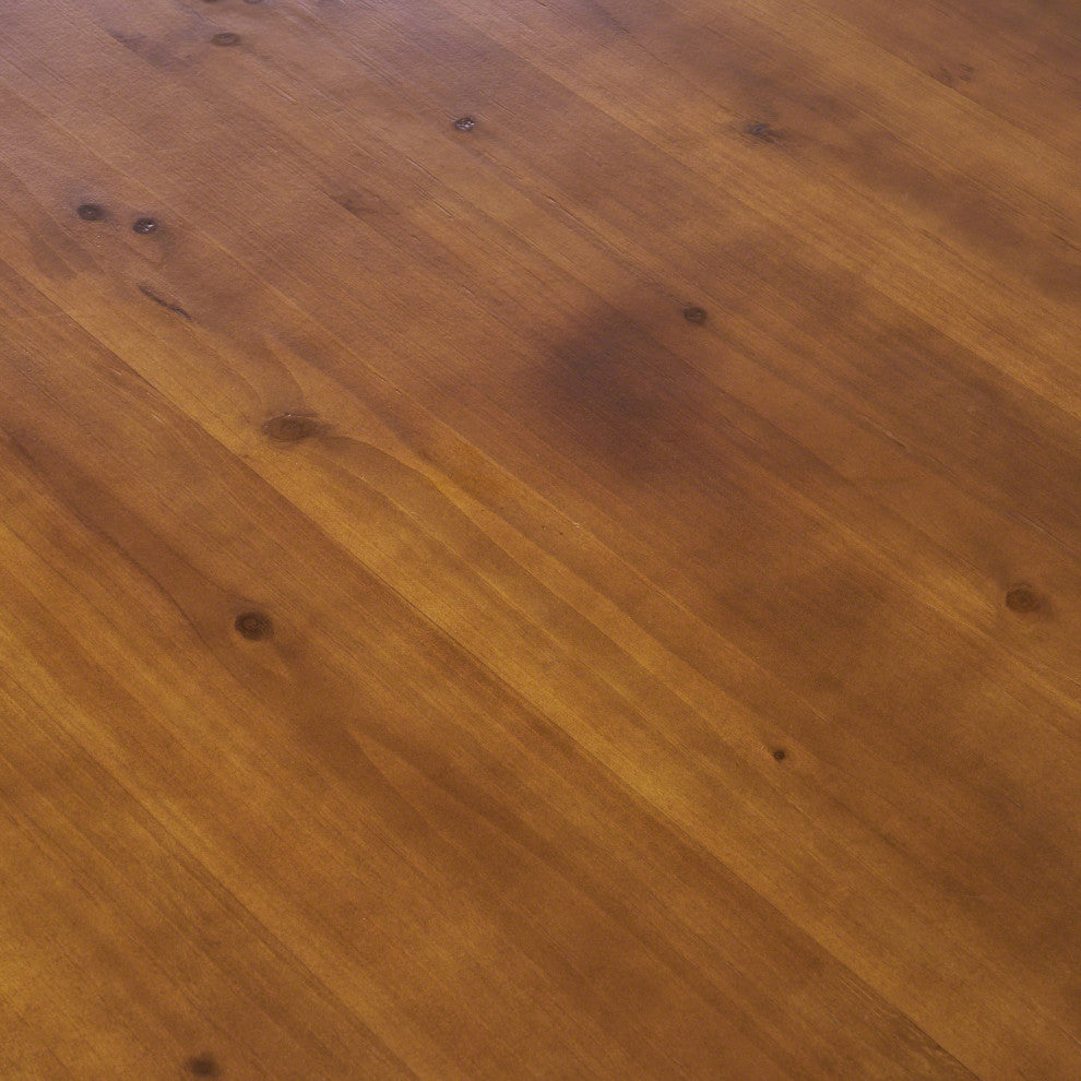 GDF Studio Aneissa Faux Live Edge Rectangular Dining Table, Natural/Black
