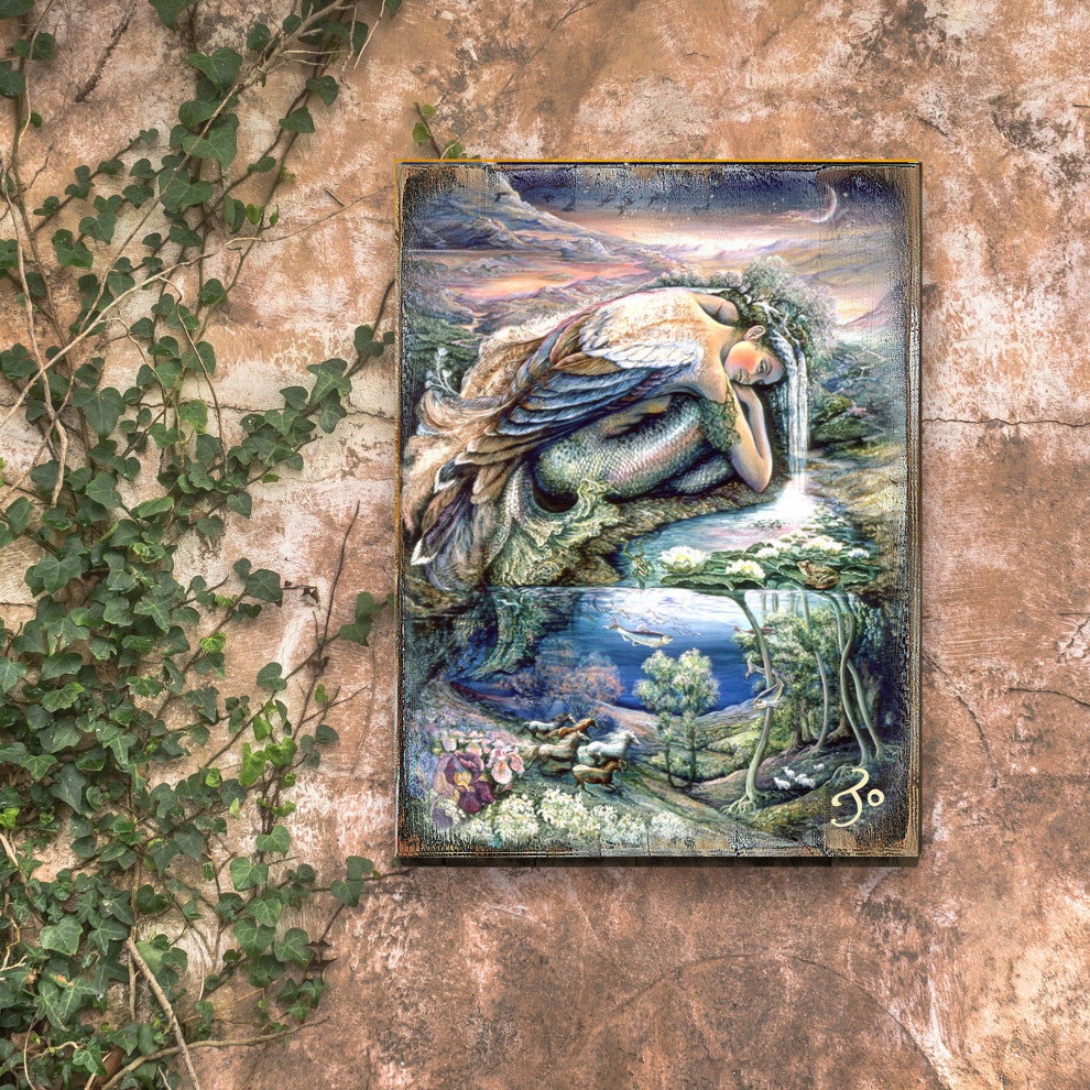 Mer Angel Wall and Table Top Wooden Decor, 36x24