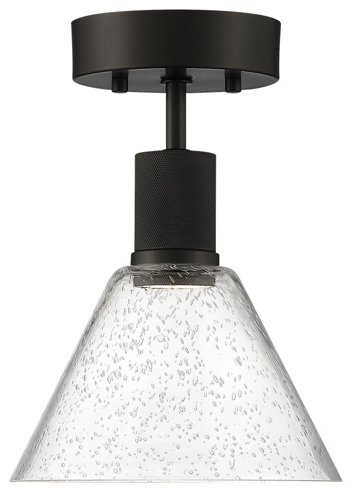Access Port Nine 1-Light Martini LED Semi-Flush Matte Black