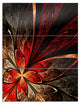 "Fractal Flower in Yellow and Red" Metal Wall Art, 3 Panels, 28"x36"