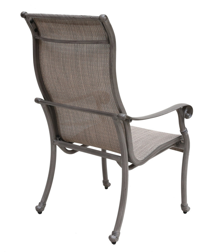 Stinson Sling Patio 2 Chairs With Aluminum Frame, All-Weather Furniture, Heritage Grey