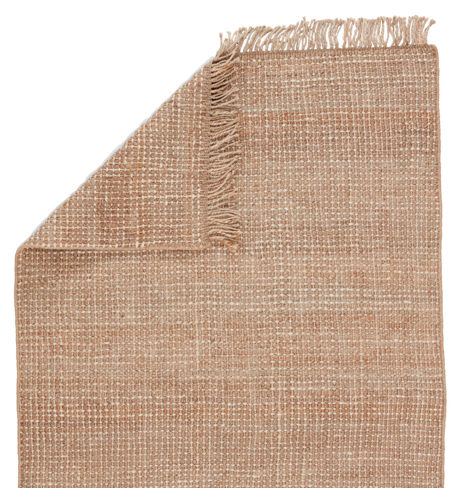 Jaipur Living Sauza Natural Solid Beige/ Ivory Area Rug, 10'x14'