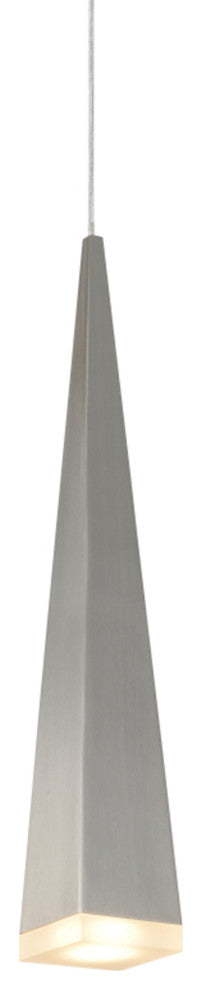 61067-1 LED 1-Light Hanging Mini Pendant Ceiling Light Brushed Nickel