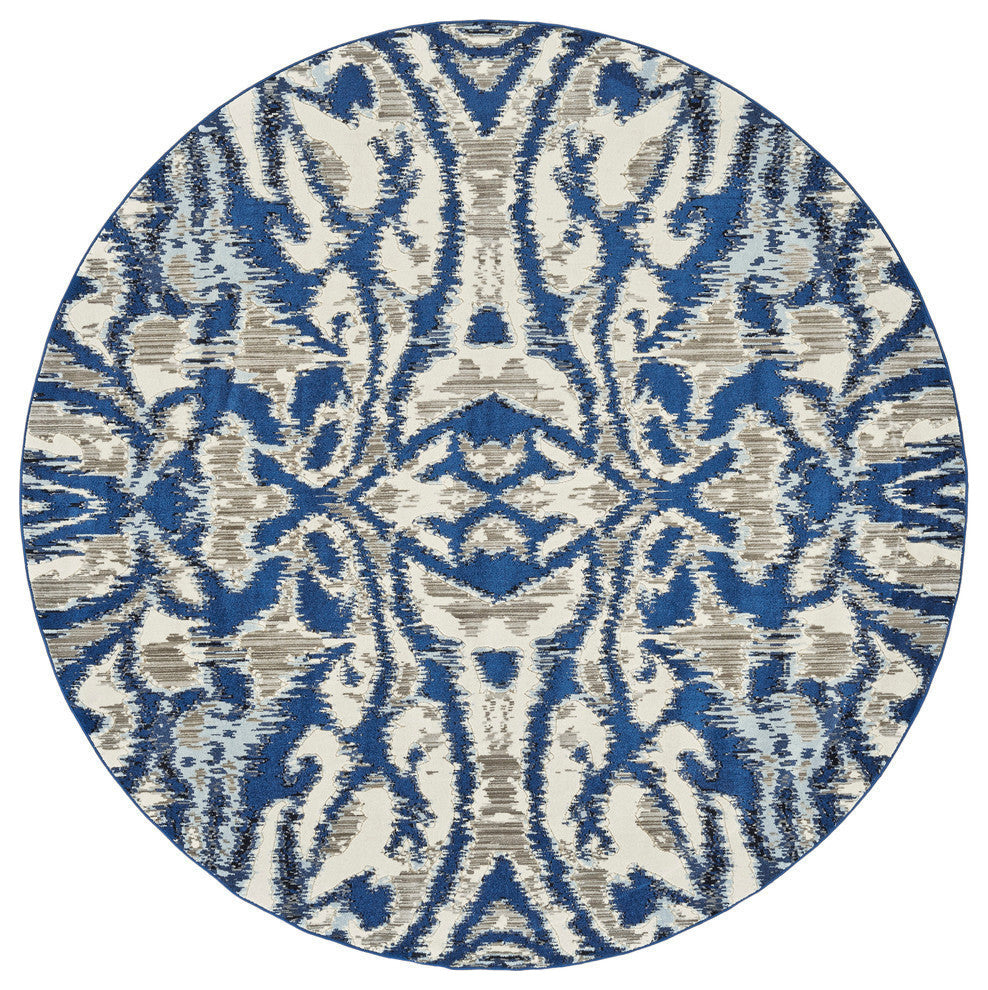 Weave & Wander Carini Rug, Blue Haze, 8'9" Round