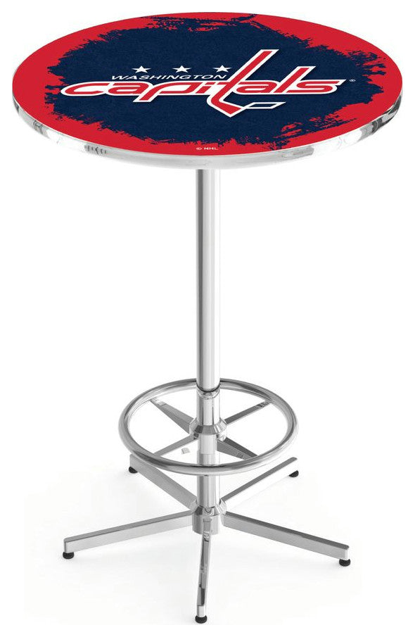Holland L216 Winnipeg Jets 42x28" Pub Table - Chrome