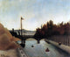 Henri Rousseau Footbridge at Passy, 20"x25" Wall Decal
