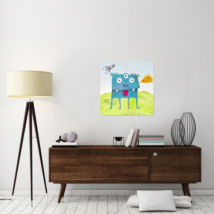 "Alien Friend Number 3" Stretched Canvas Giclee by Skip Teller, 30x30"